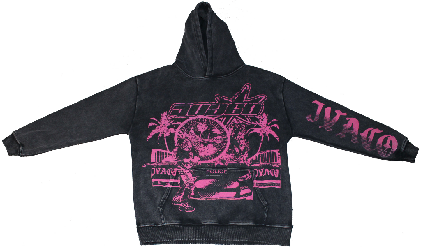 VINTAGE FL HOODIE (ROSE PINK)